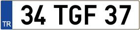 Trailer License Plate
